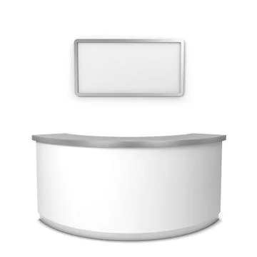 Blank reception counter Stock Illustration