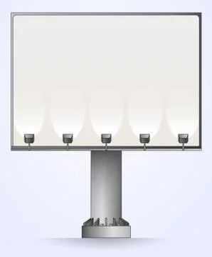 Blank rectangle billboard construction vector illustration Stock Illustration