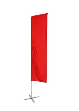 Blank rectangle flag banner Stock Illustration