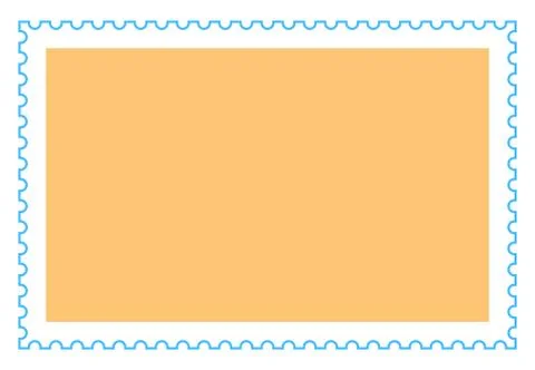 Blank Rectangle Postage Stamp Stock Illustration