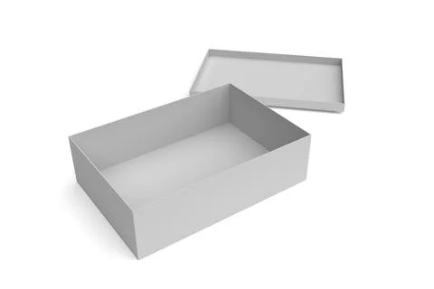 Blank rectangular packaging box mock up 3d rendering Stockillustratie