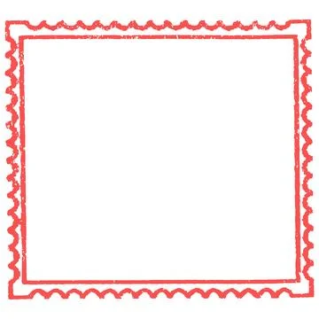 Blank rectangular postage meter stamp transparent Ilustração Stock