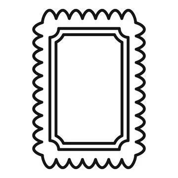 Blank rectangular postage stamp with wavy border for mailing letters Stock Illustration