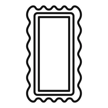 Blank rectangular postage stamp with wavy edges Stock Illustration