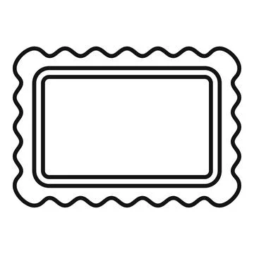 Blank rectangular postage stamp with wavy edges emphasizing its classic desig Stock Illustration