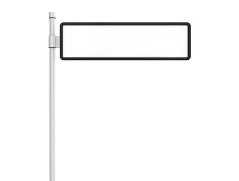Blank rectangular road sign Stock Illustration