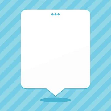 Blank Rectangular Shape Speech Bubble with 3 Punch Holes. White Empty Text... Stock Photos