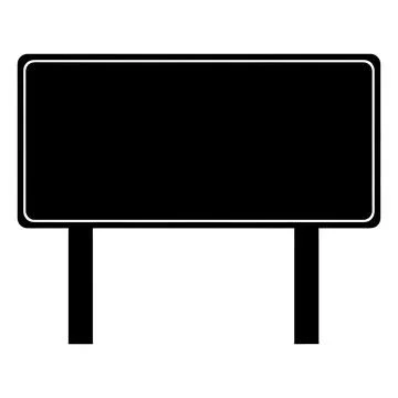 Blank rectangular signboard illustration on white background Stock Illustration