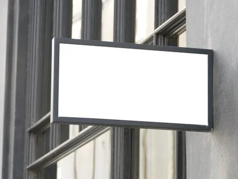 Blank rectangular signboard on the wall Copenhagen Foto stock