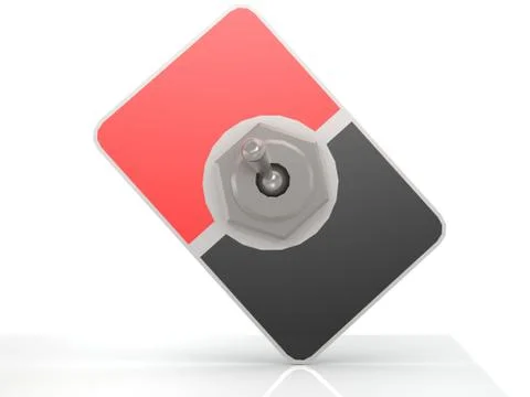 Blank red and black toggle switch Stock Illustration