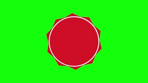 Blank Red Badge Template for Product Labels and Seals Stock Footage 318604637