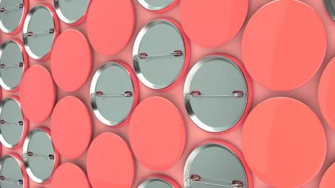 Blank red badges on red background Stock Illustration