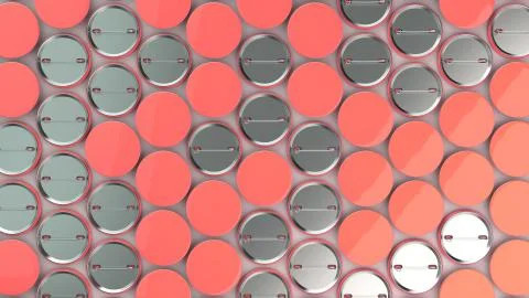 Blank red badges on white background Stock Illustration