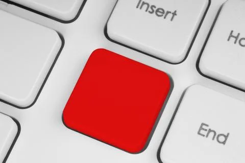 Blank red button . Stock Photos