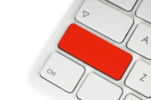Blank red button . Stock Photos