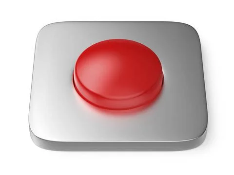 Blank red button Red emergency button on white background Copyright: xZoon... Stock Photos