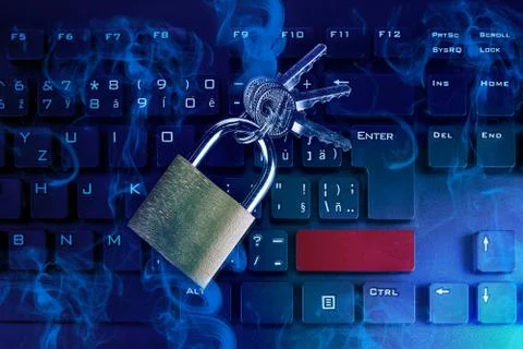 Blank  red enter and shift keys on computer keyboard Stock Photos