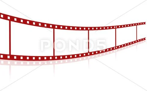 Blank red film strip Stock Illustration