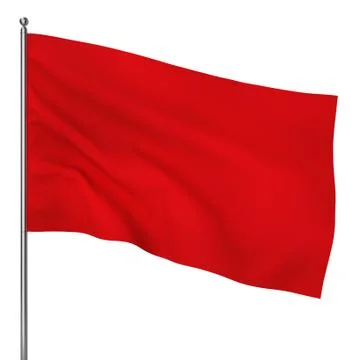 Blank red flag Stock Illustration