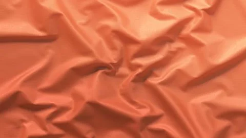 Blank red folded crumpled fabric material mockup, depth of field Stock Illustration