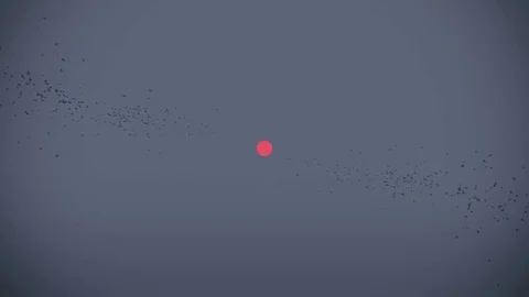 Blank red graphic shape flat animation on blue Stock Footage 71357044