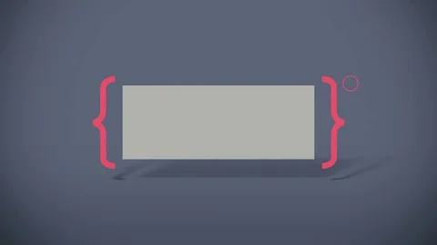 Blank red graphic shape flat animation on blue Stock-Footage 71357135