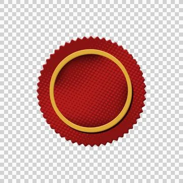 Blank red label halftone style icon design Stock Illustration