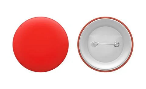 Blank red round pin Stock Illustration