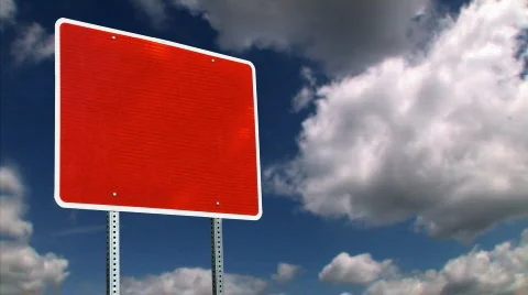 Blank Red Sign 1249 Stock Footage