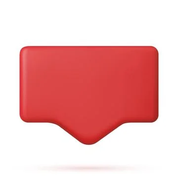 Blank red speech bubble pin Stock-Illustration
