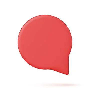 Blank red speech bubble pin Illustrazione stock
