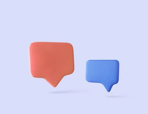 Blank red speech bubble pin Stock Illustration