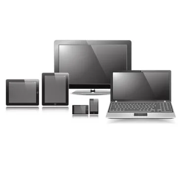 Blank responsive display set Stock Illustration