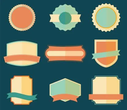 Blank Retro label style Stock Illustration