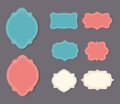 Blank Retro label template Stock Illustration