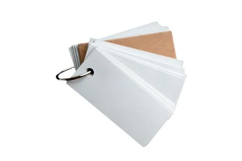 Blank ring memo on white background 库存照片