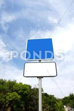 Blank road sign Stock Photos