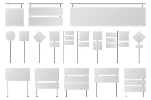 Blank road sign vector design illustration isolated on white background Stock Illustration