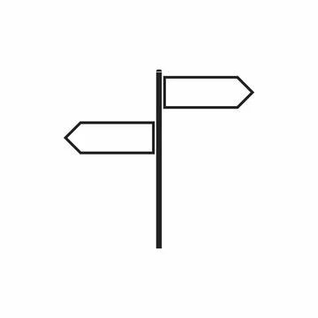 Blank road signs icon, simple style Illustrazione stock