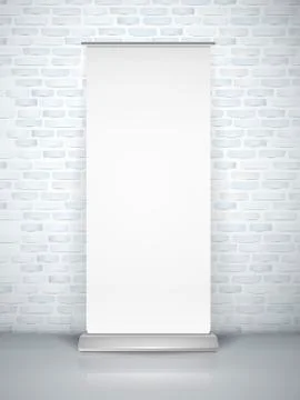 Blank roll up banner イラスト素材