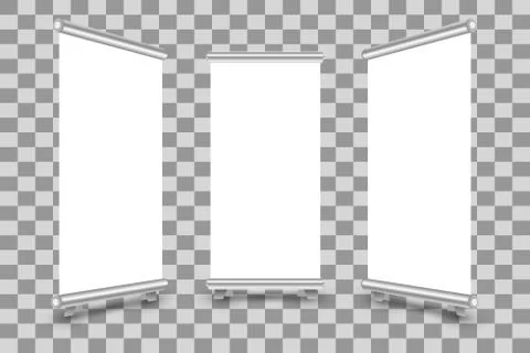 Blank roll up banner Stock Illustration