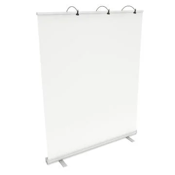 Blank Roll Up Banner Stand Stock Illustration