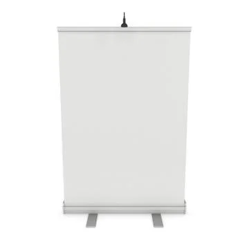 Blank Roll Up Banner Stand Stock Illustration