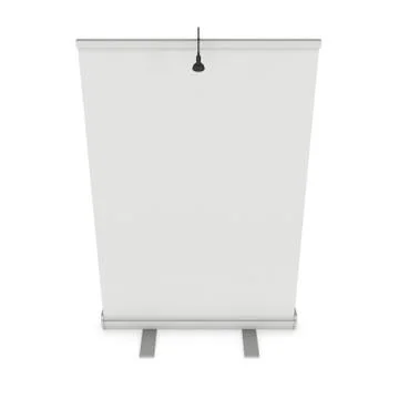 Blank Roll Up Banner Stand Stock Illustration