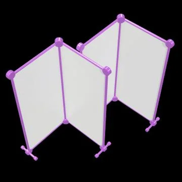 Blank Roll Up Banner Stands 스톡 일러스트