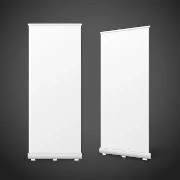 Blank roll up banners set イラスト素材