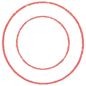 Blank round postage meter stamp transparent Illustration
