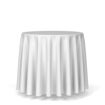 Blank round tablecloth Illustrazione stock