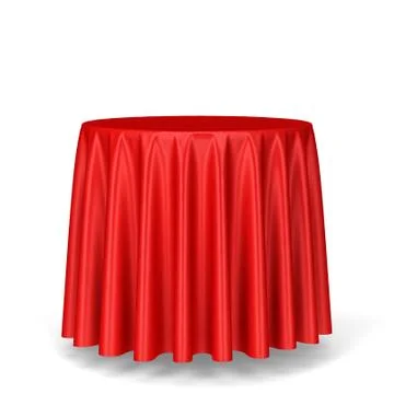 Blank round tablecloth Stock Illustration