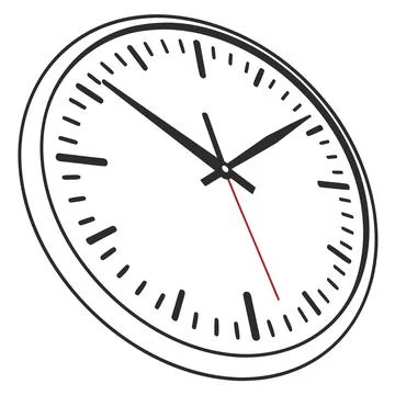 Blank Round Wall Clock Face Vector Icon Without Numbers Stock Illustration